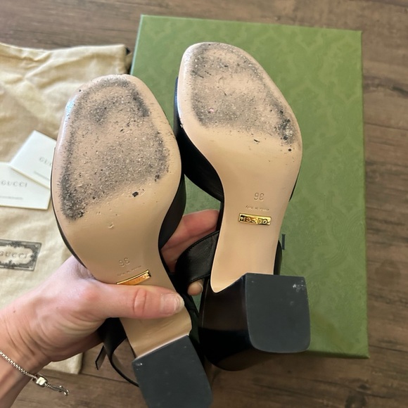 Gucci Horsebit Sandal in Nero - Picture 5 of 8